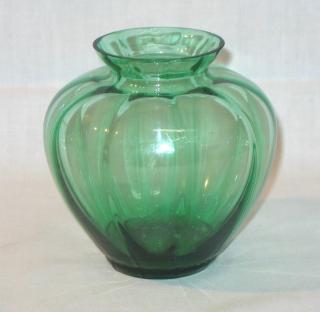 Small Green Glass Vase.