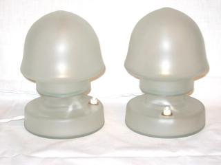Pair of Bauhaus Style Bed Side lamps.